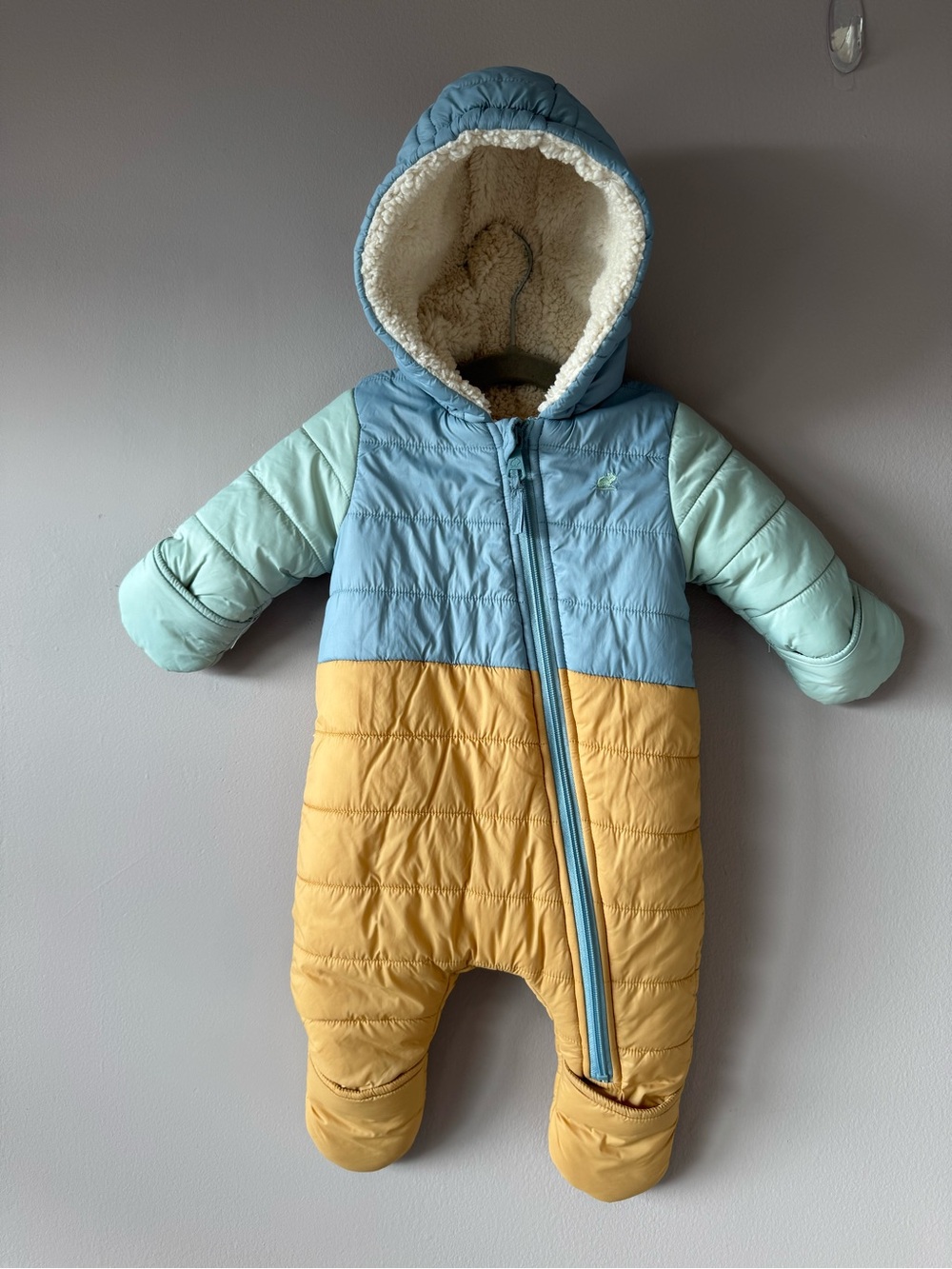 Baby Cottons Tiny Cottons Fleece Puffer Footed Pram Bunting Outerwear 6 months